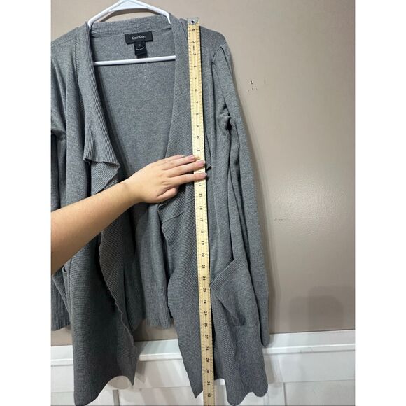 NWOT Karen Kane Ribbed Drape Open Front Cardigan Women's Medium - Picture 9 of 11